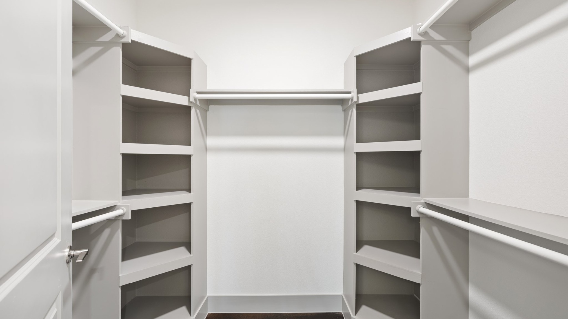 Spacious Closet with Built In Shelving